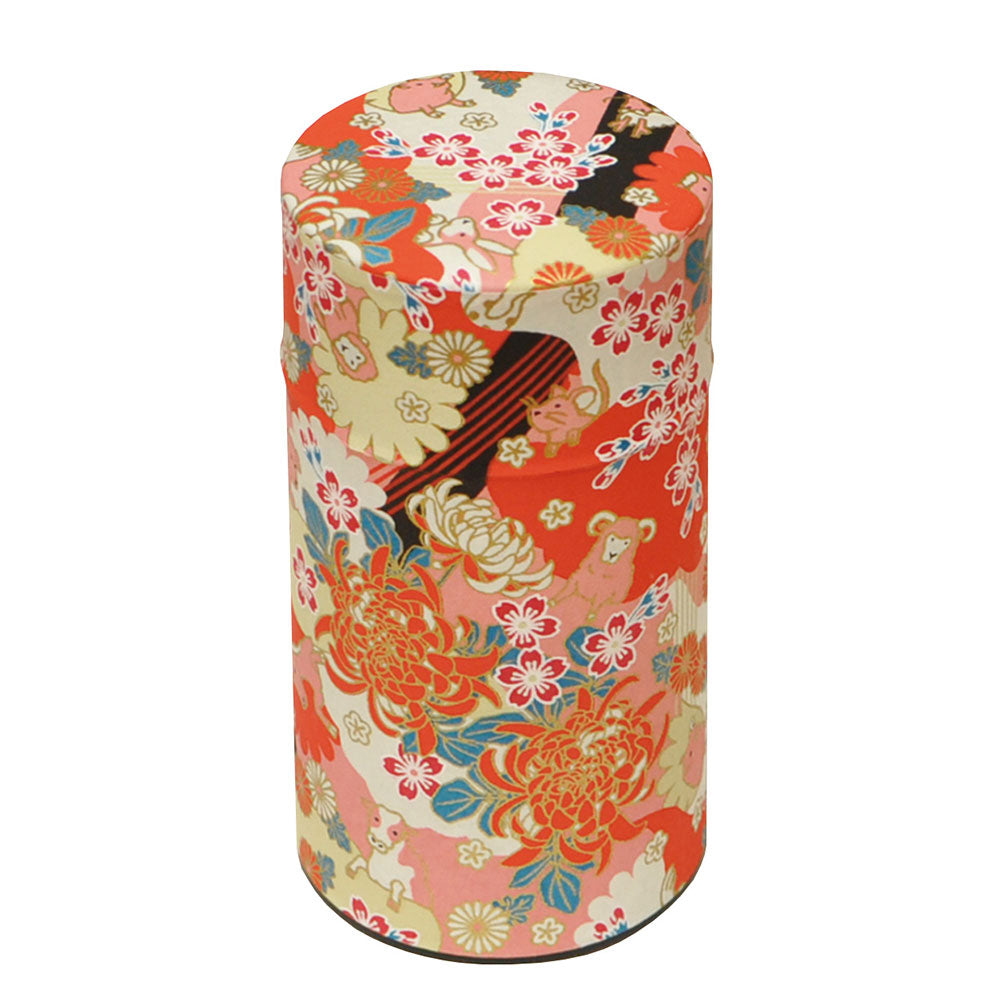 Mino Washi Tea Coffee Candy Storage Tin Container