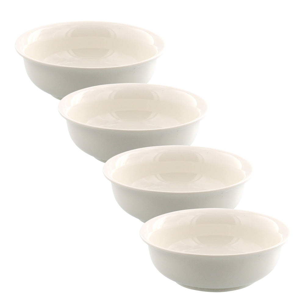 Small Bone China Bowl Set of 4 - White