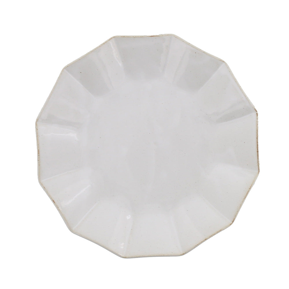 Rinka 7.6" Handmade Ceramic Plate - Milky White