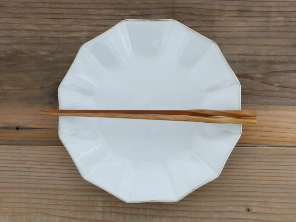 Rinka 7.6" Handmade Ceramic Plate - Milky White