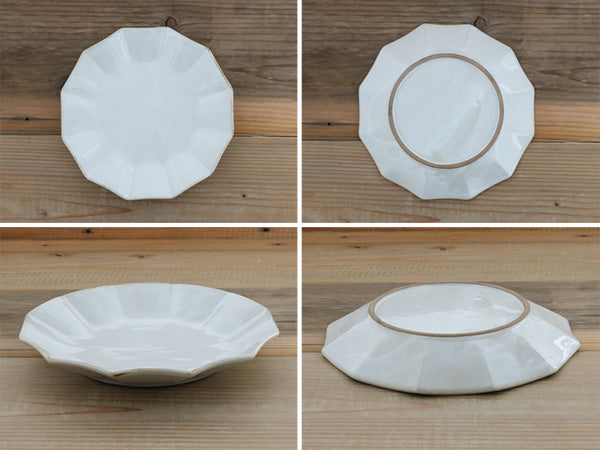 Rinka 7.6" Handmade Ceramic Plate - Milky White