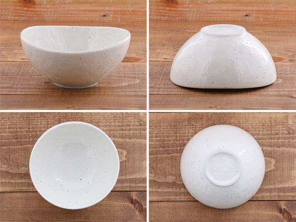 Traditional Japanese White Bowl Set of 4  - Medium